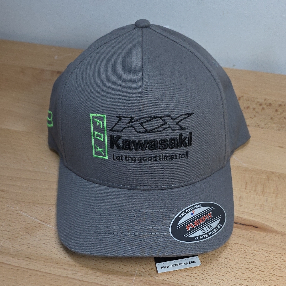 Kawasaki Gray Cap with Embroidered Logo Small